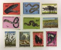 (--) Набор марок Руанда "10 шт."  Негашеные  , III O