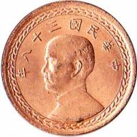 (№1949y531) Монета Тайвань (Китай) 1949 год 1 Jiǎo (1/10 Yuan) - Map of Taiwan