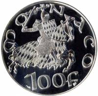 (№1997km176) Монета Монако 1997 год 100 Francs (700-летия династии Гримальди)