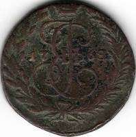 1768, ЕМ Монета Россия 1768 год 2 копейки  Медь  VF