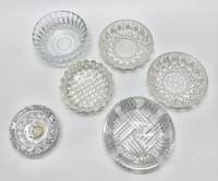 Менажницы, хрусталь, стекло, 5 шт + подсвечник