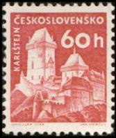 (1960-015) Марка Чехословакия "Замок Карлштейн" , III O