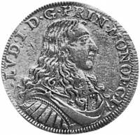 (№1663km38) Монета Монако 1663 год 2 Doppia