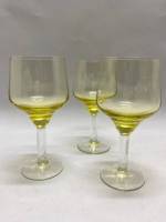 Бокалы цветное стекло СССР 3 шт