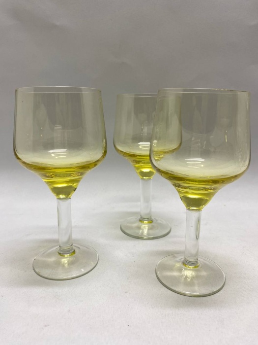 Бокалы цветное стекло СССР 3 шт