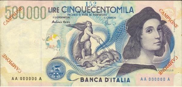  Банкнота Италия 1997 год 500 000     UNC