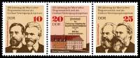 (1975-042) Лист (3 м) Германия (ГДР) "Основоположники коммунизма"    Готский конгресс 100 лет III O