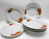 Тарелки Дулево 8 штук суповые и столовые обеденные 24 см 