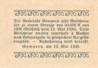 (№1920) Банкнота Австрия 1920 год "20 Heller"