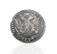 (1784, СПБ) Монета Россия-Финдяндия 1784 год 20 копеек  2. Шея короче Серебро Ag 750  XF