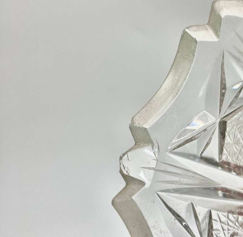 Салатник конфетница + ваза, хрусталь, СССР, есть скол