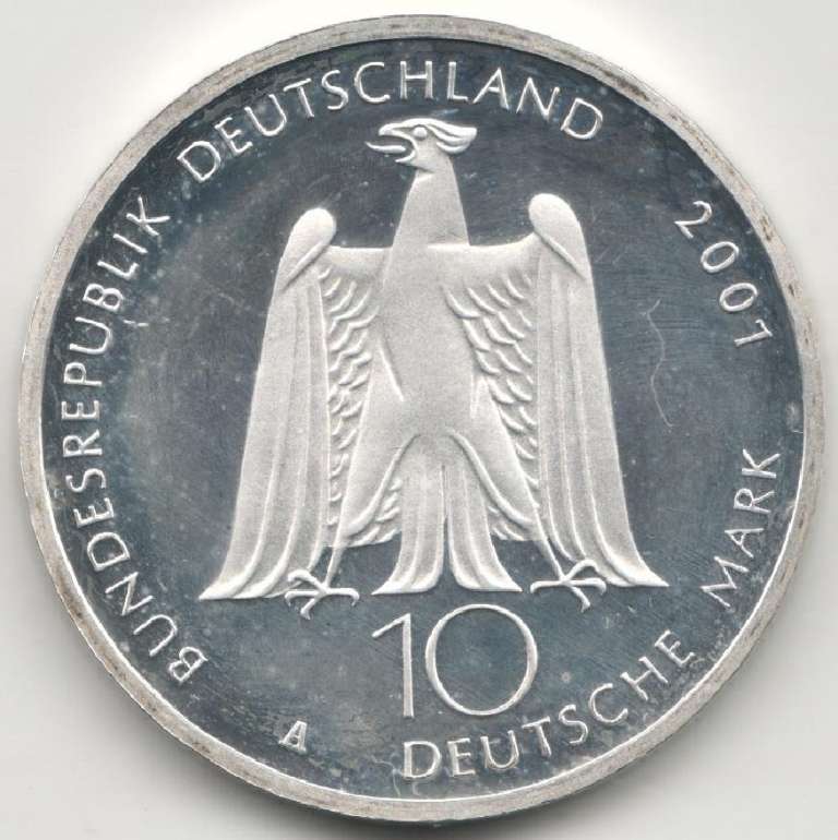 (2001a) Монета Германия (ФРГ) 2001 год 10 марок &quot;Альберт Лорцинг&quot;  редкий двор Серебро Ag 925  PROOF