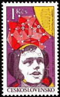(1977-052) Марка Чехословакия "Н. Армстронг"    Космические исследования: 20-летие искусственных спу
