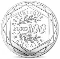 (№2017) Монета Франция 2017 год 100 Euro