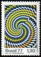 (№1977-1625) Марка Бразилия 1977 год "День любительского радио", Гашеная