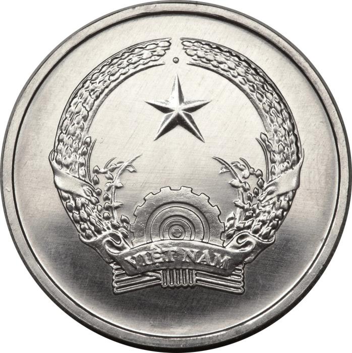 1976 Монета Вьетнам 1 донг  Алюминий  UNC