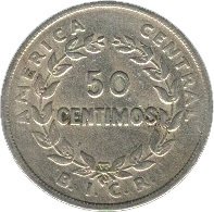 (№1935km172) Монета Коста-Рика 1935 год 50 Ceacute;ntimos