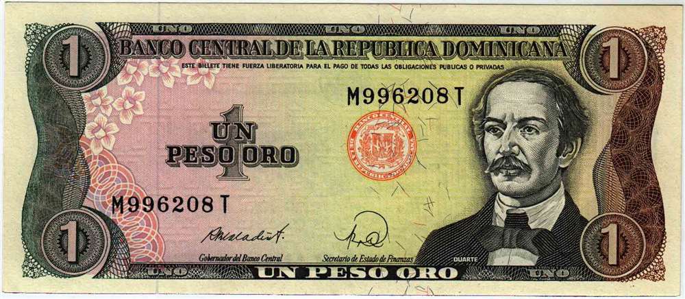 () Банкнота Доминикана 1988 год 1  &quot;&quot;   UNC