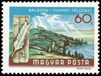 (1968-041) Марка Венгрия "Полуостров Тихань"    Пейзажи на озере Балатон (Стандартный выпуск) II Θ