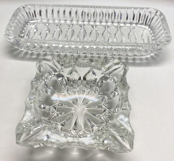 Рыбница + пепельница хрусталь