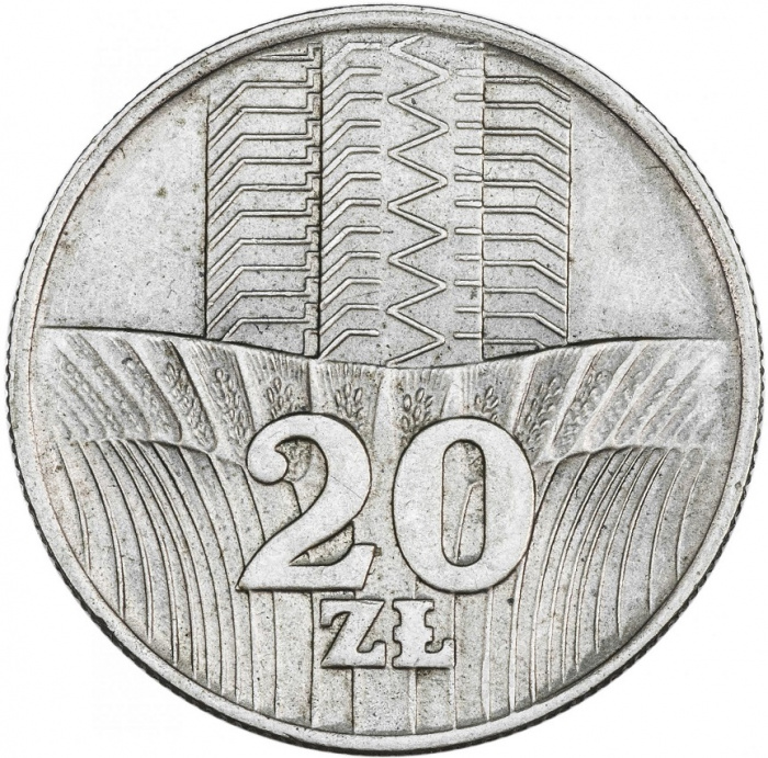 (1973) Монета Польша 1973 год 20 злотых   Медь-Никель  XF