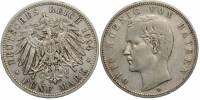 (1904D) Монета Германия (Бавария) 1904 год 5 марок "Оттон I"  Серебро Ag 900  XF