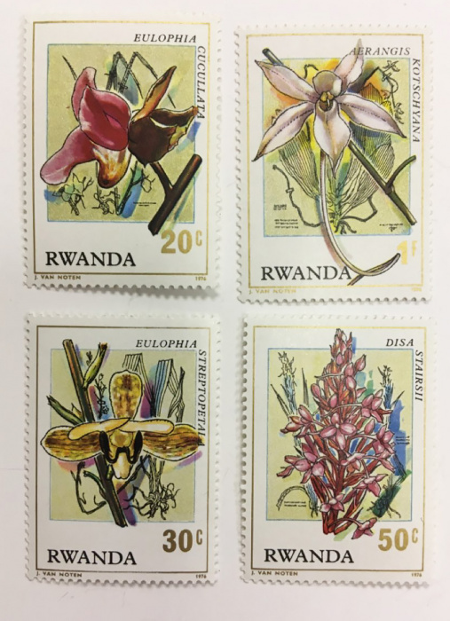 (--) Набор марок Руанда &quot;4 шт.&quot;  Негашеные  , III O