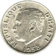 (№1958km63) Монета Гаити 1958 год 10 Centimes