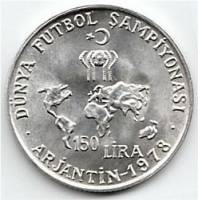 () Монета Турция 1978 год 1500  ""   Биметалл (Серебро - Ниобиум)  UNC