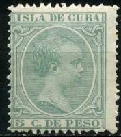 (№79) Марка Куба 1891 год "Король Альфонсо XIII", Негашеная