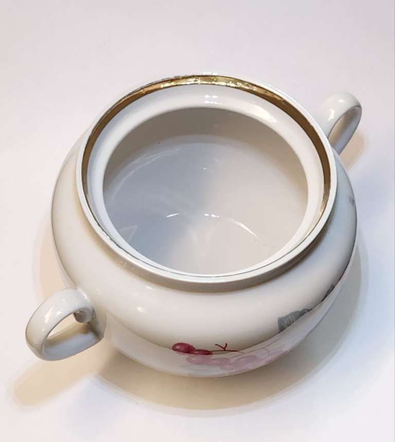 Сахарница Красный фарфорист