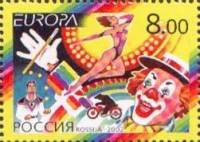 (2002-) Лист (9 м 3х3) Россия-Финдяндия "Европа СЕПТ цирк 2002"  Без особенностей   III O