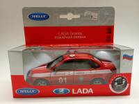 Модель авто 1:43 LADA Granta Пожарная охрана Welly в коробке