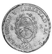 (№1826km20) Монета Объединённые провинции Южной Америки 1826 год 8 Reales