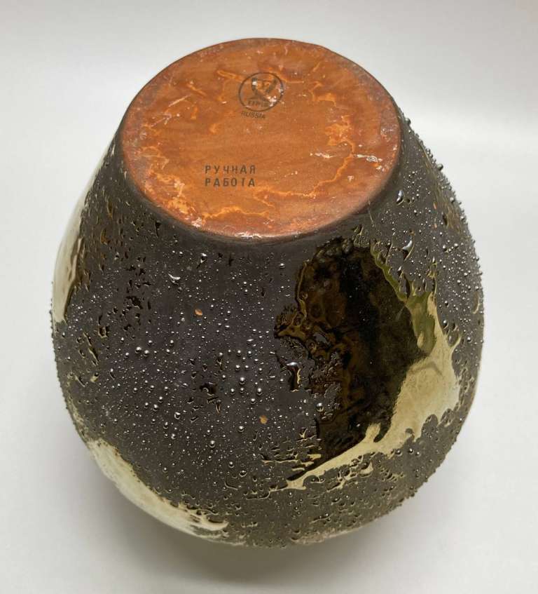 Ваза, керамика, позолота, ручная работа