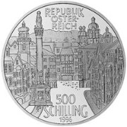 (№1996km3039) Монета Австрия 1996 год 500 Schilling (Площадь Инсбрука)