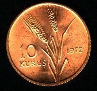 (№1971km898.1) Монета Турция 1971 год 10 Kuruş (Ф. А. О.)