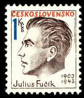 (1983-003) Марка Чехословакия "Ю. Фучик" ,  III O