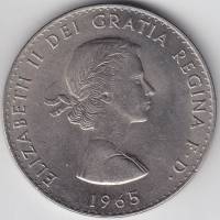 () Монета Великобритания 1965 год 1 крона ""  Серебрение  UNC