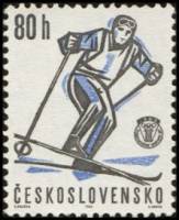(1963-003) Марка Чехословакия "Лыжные гонки"    Спорт II Θ