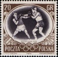 (1956-033) Марка Польша "Бокс" , III Θ