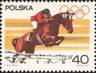 (1967-023) Марка Польша &quot;Конкур&quot; , III Θ