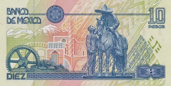 () Банкнота Мексика 1996 год 10  &quot;&quot;   UNC