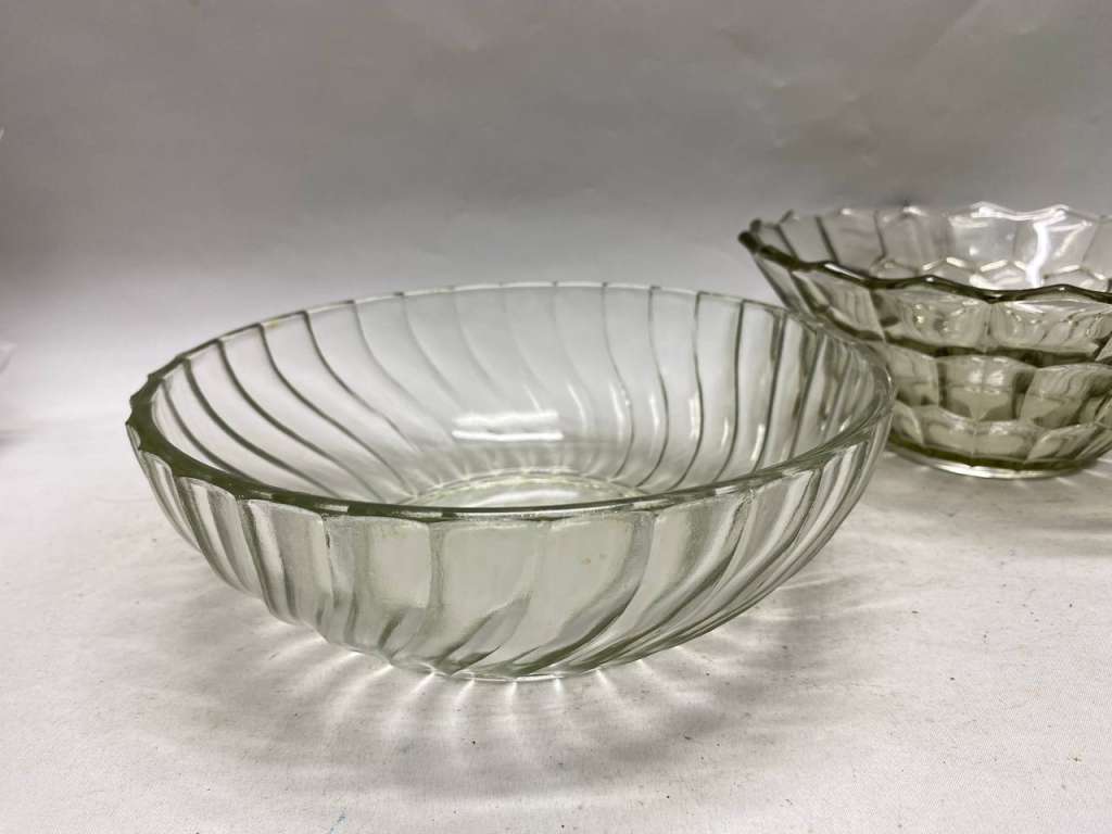 Салатник 22 см стекло СССР 2 шт