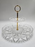 Фруктовница двухъярусная Mikasa с золотой ручкой