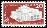 (1960-036) Марка Германия (ГДР) "Здание оперы"    Ярмарка, Лейпциг II Θ