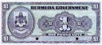 (№1914P-1s) Банкнота Бермудские острова 1914 год "1 Pound"