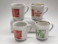 Чашки чайные кружки 4 штуки Дулево СССР фарфор винтаж как в детстве