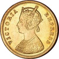 (№1877km496) Монета Индия 1877 год 1 Mohur