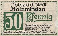 (№1921) Банкнота Германия 1921 год "50 Pfennig"